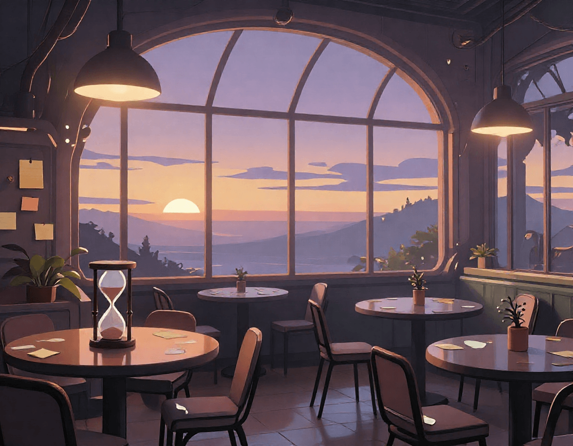 영원히 저녁인 행성의 카페: 멈춘 황혼에서 배운 회복의 문법