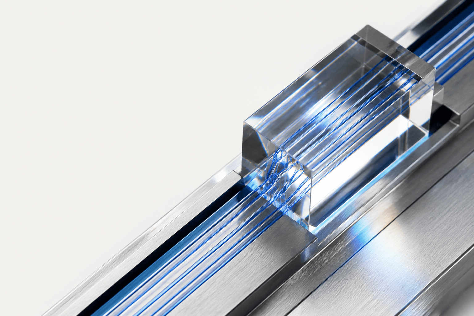 DMS brand concept: a material study of cobalt optical fibers, optical glass and aluminum