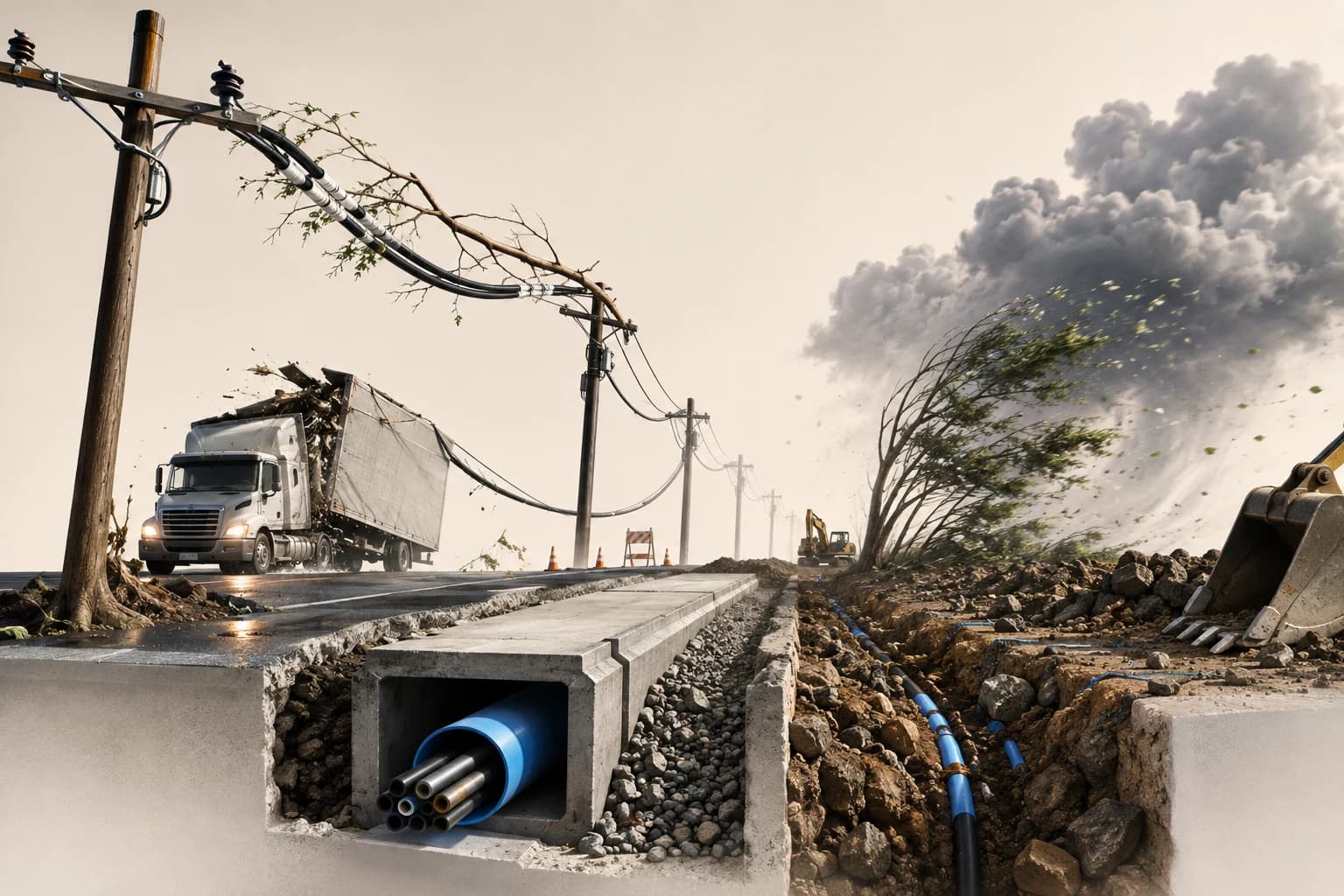 Aerial, Duct and Direct-buried — Route Types and How Each One Fails
