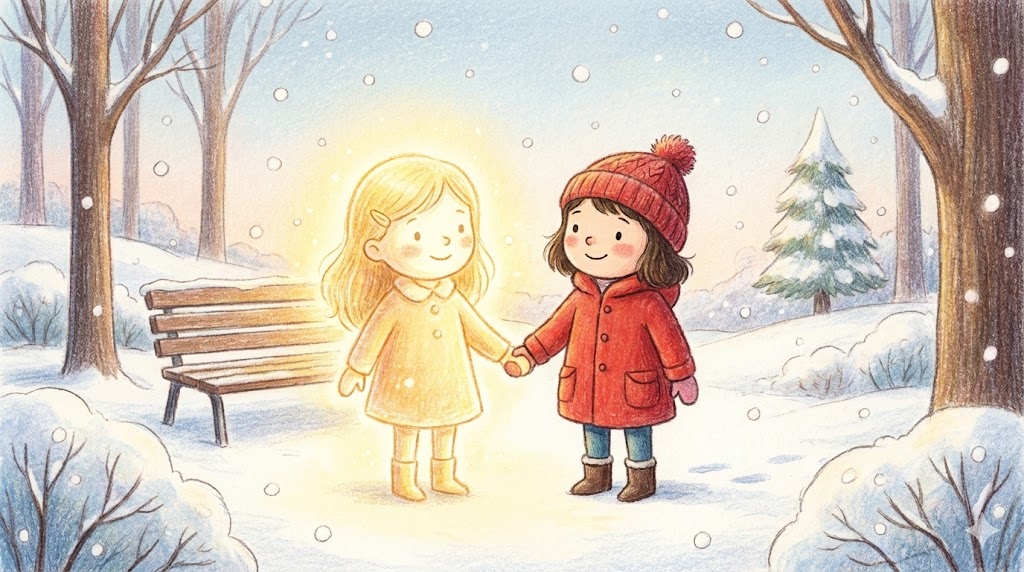 Talking to the glowing girl