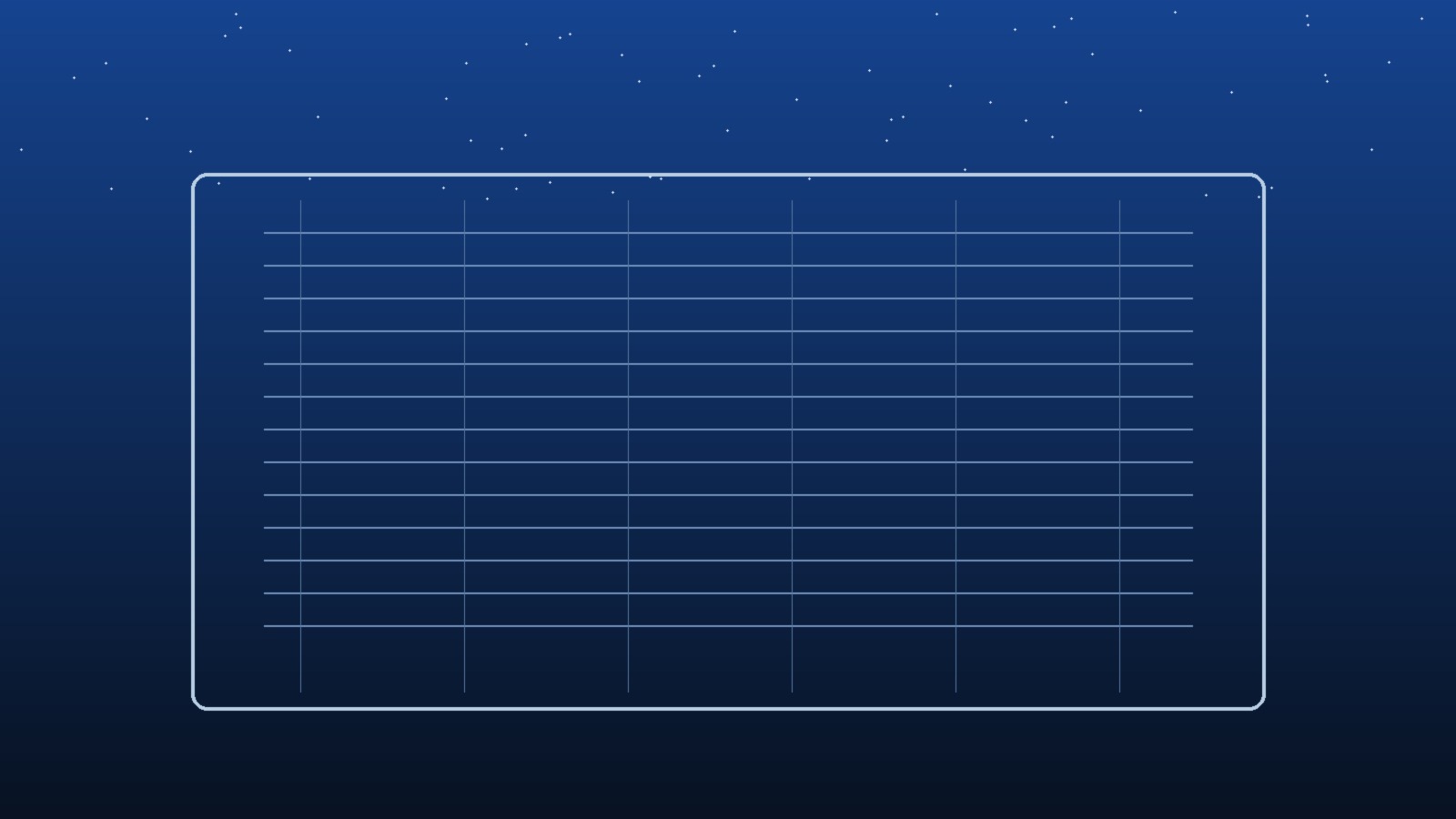 Night-toned notebook grid abstraction suggesting closure and next-day handoff