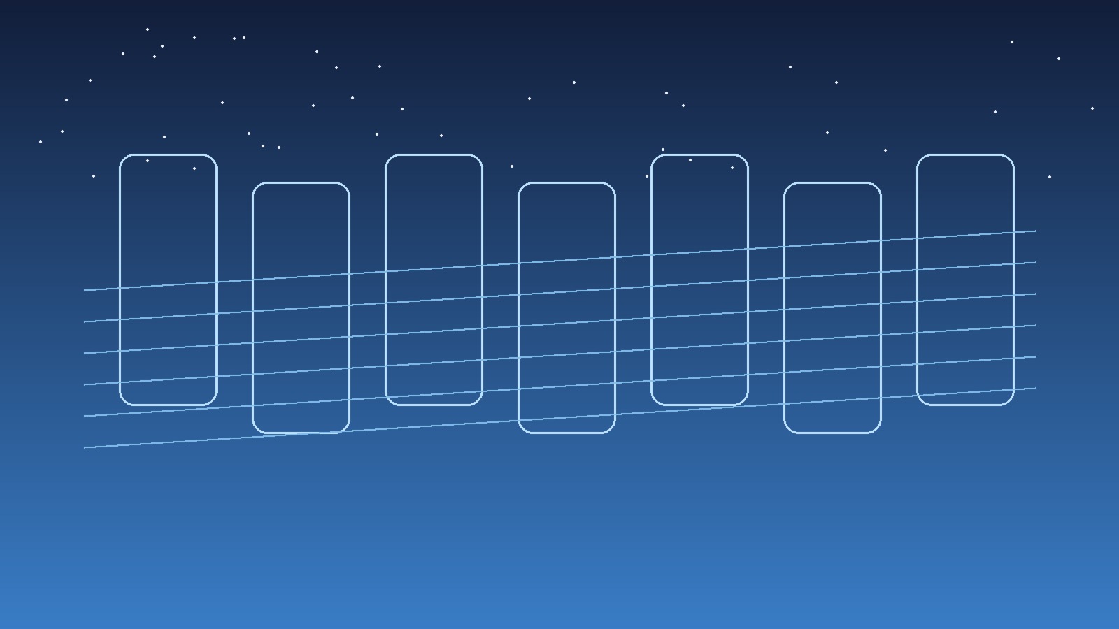 Abstract geometric checkpoints at dawn, no people, calm cinematic gradient, layered perspective, soft volumetric light, high detail