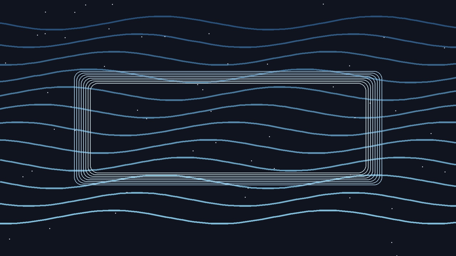 Layered wave fields and clean central lane, no humans, abstract productivity metaphor, cool neon palette, studio lighting