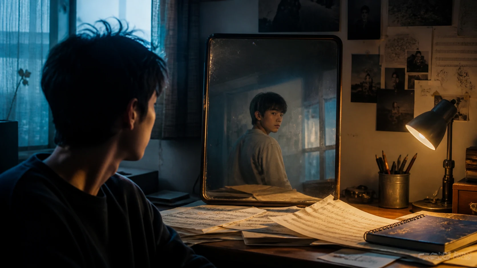 Reflection in mirror